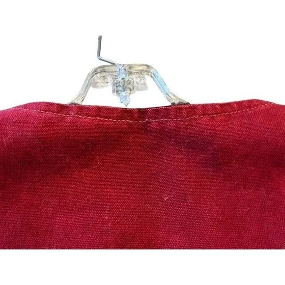 Carhartt V13 CRI Crimson Red Duck Vest Grey Sherpa Lining Workwear Rare 2XL USA - Picture 8 of 10